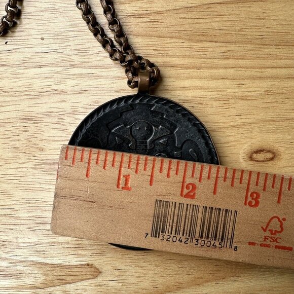 Vintage Bell Trading Post Solid Copper Huge Native American Kachina Necklace 18" - Picture 7 of 8